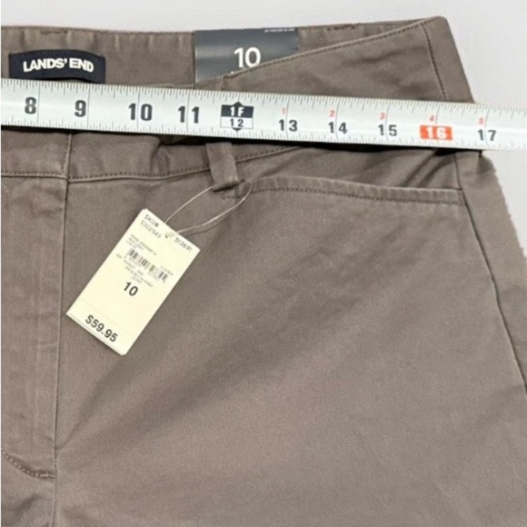 NWT Lands End Gray Mid Rise Straight Leg Pants. Size 10 - Picture 4 of 8